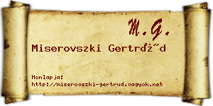 Miserovszki Gertrúd névjegykártya